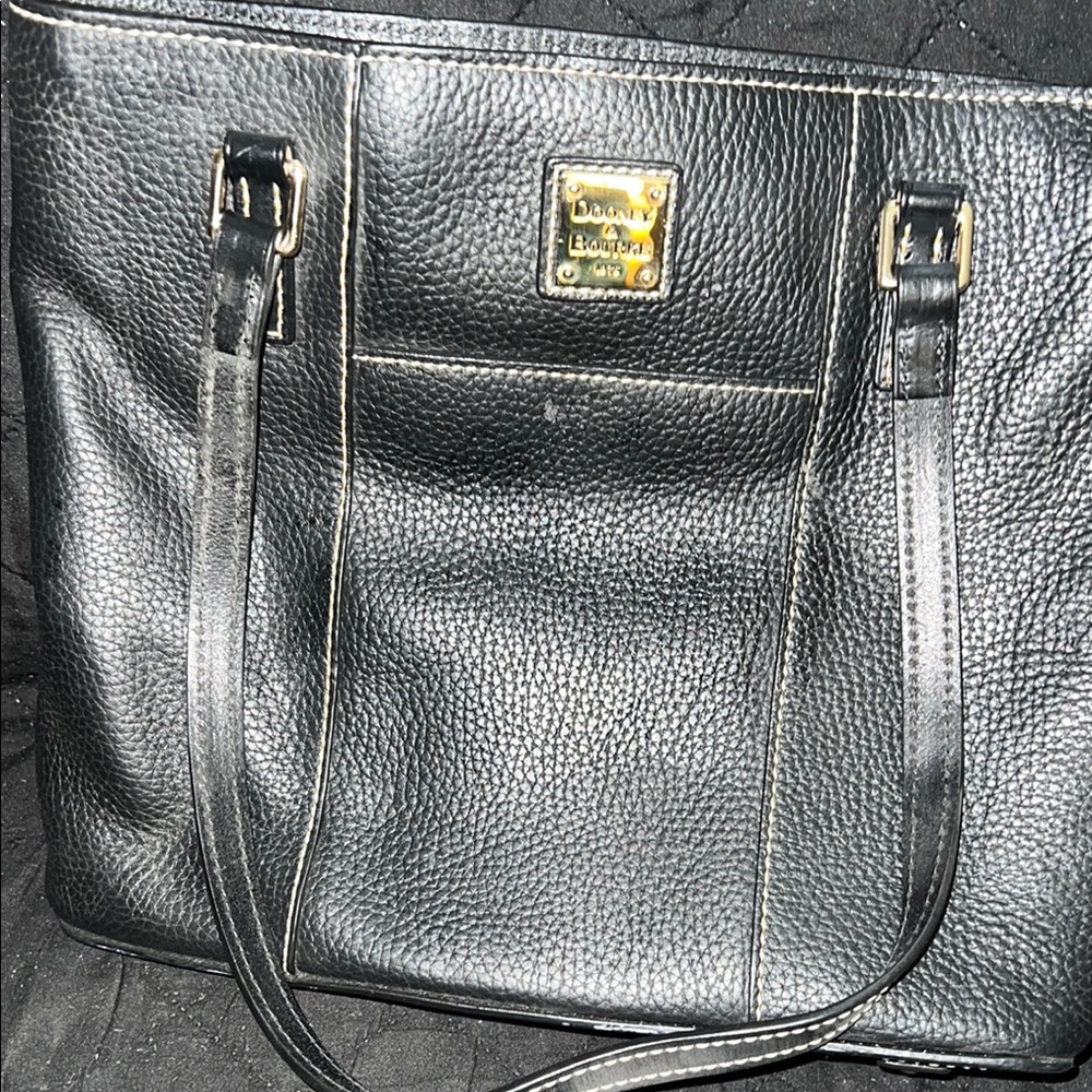 Dooney & Bourke Black Pebbled Leather Tote